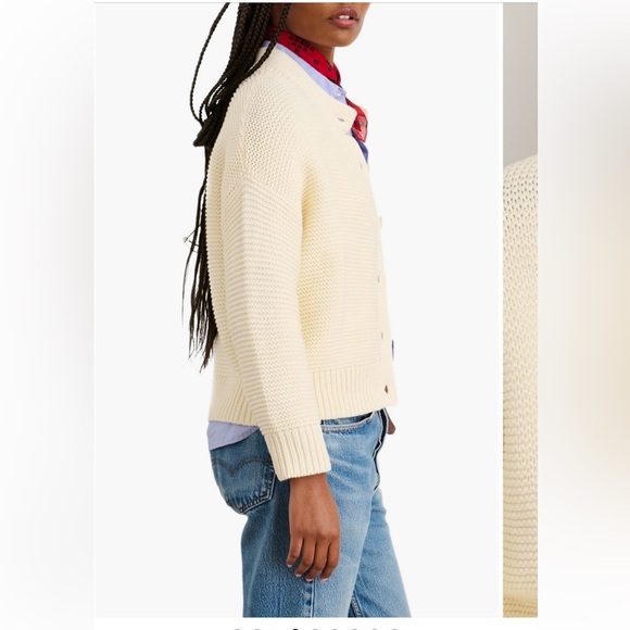 Alex Mill Women’s Button-Front Cardigan Sweater Cream Knit Size Small - Picture 4 of 15